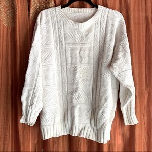 Retro 80’s Knit Crew Neck Sweater
